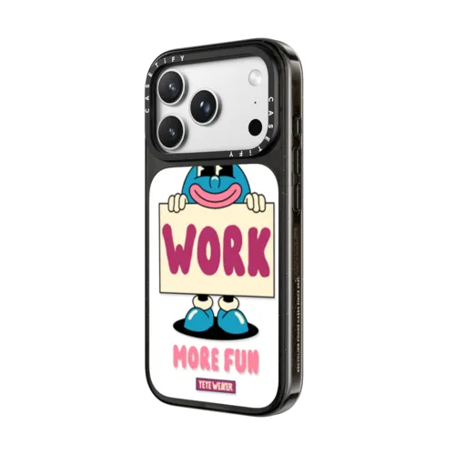 Less Work | iPhone 18 Pro Max / Impact Case MagSafe Compatible - Glossy / Glossy Black | Image 2