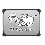 MY DOG BITES STICKER | MacBook Pro 14-inch (M1 - M5) / MacBook Bounce Case / Black | Image 2
