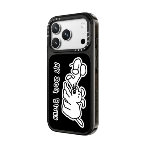 MY DOG BITES STICKER | iPhone 18 Pro Max / Impact Case MagSafe Compatible - Glossy / Glossy Black | Image 2