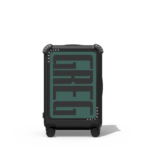 Custom Suitcase | 21" Carry-On Suitcase / Bounce Suitcase / Matte Black | Image 1