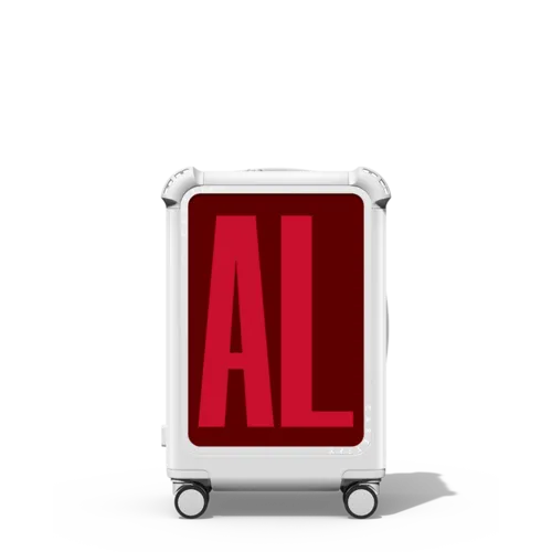 Custom Suitcase | 21" Carry-On Suitcase / Bounce Suitcase / Glossy Cloud White | Image 1