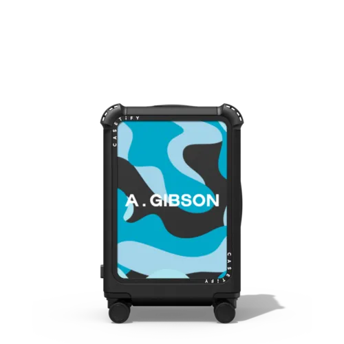 Custom Suitcase | 21" Carry-On Suitcase / Bounce Suitcase / Matte Black | Image 1
