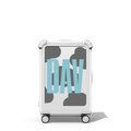 Custom Suitcase | 21" Carry-On Suitcase / Bounce Suitcase / Glossy Cloud White | Image 1