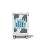 Custom Suitcase | 21" Carry-On Suitcase / Bounce Suitcase / Glossy Cloud White | Image 1