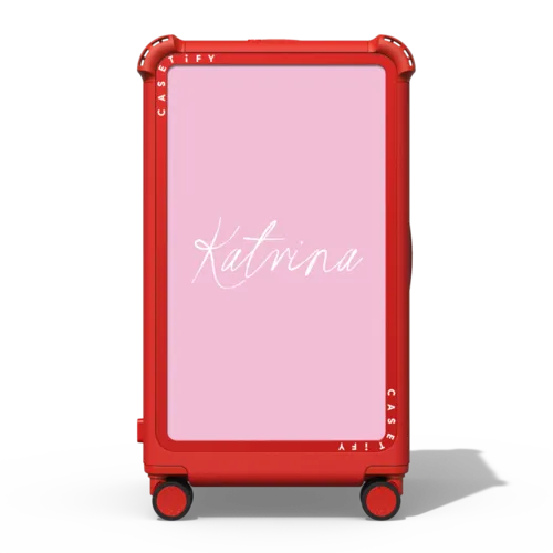 Custom Suitcase | 29" Check-In Trunk Suitcase / Bounce Suitcase / Cherry Red | Image 1
