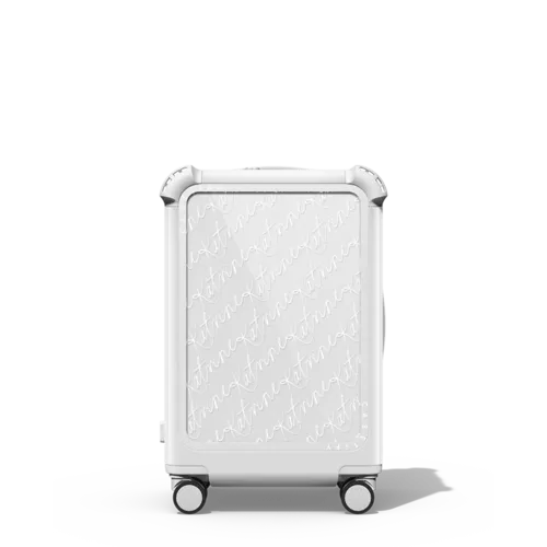 Custom Suitcase | 21" Carry-On Suitcase / Bounce Suitcase / Glossy Cloud White | Image 1