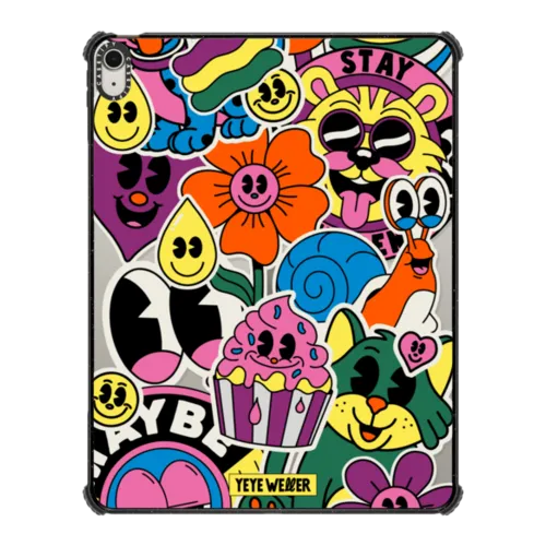 Sticker Bliss | iPad Air 13-inch (M2 - M4) / iPad Impact Case / Black | Image 1