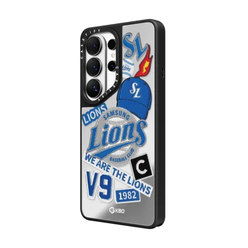LIONS Collage Case | Galaxy S26 Ultra / Mirror Magnetic Case / Silver on Black | Image 2