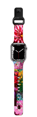 Flower Collage Watchband | Apple Watch Series 7-9 (45mm) / Impact Band / Black | Image 1