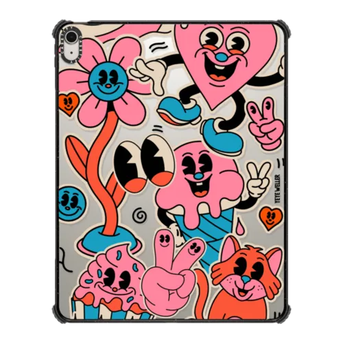Stay Happy | iPad Air 13-inch (M2 - M4) / iPad Impact Case / Black | Image 1