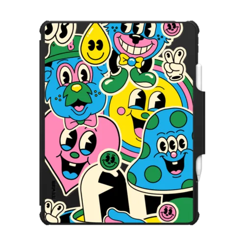 Spread Smiles | iPad Air 13-inch (M2 - M4) / iPad Impact Folio Case / Black | Image 1