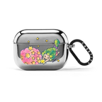 Rinkle & Stars with Pink Cloud Earbuds Case | AirPods Pro 2 / Earbuds Mirror Case / Silver | Image 1
