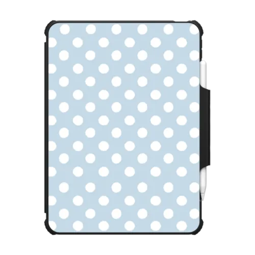 Cloudy Day Dots Tablet Case | iPad Air 11-inch (M2 - M4) / iPad Impact Folio Case / Black | Image 1