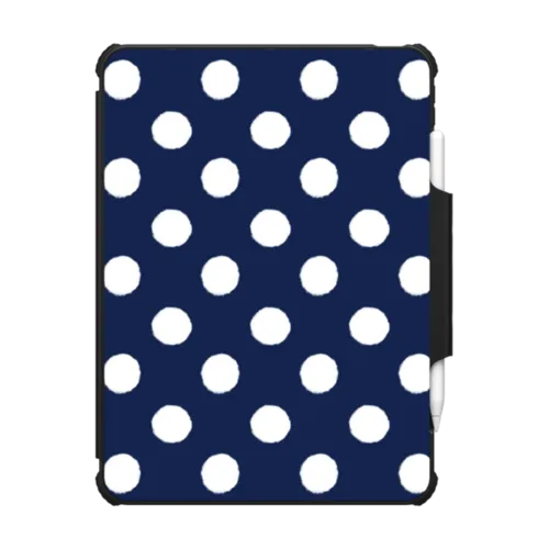 Nautical Polka Tablet Case | iPad Air 11-inch (M2 - M4) / iPad Impact Folio Case / Black | Image 1