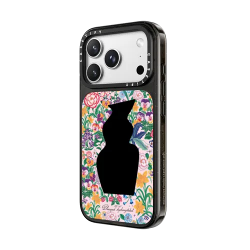 Floral Reflection Phone Case | iPhone 18 Pro Max / Impact Case MagSafe Compatible - Glossy / Glossy Black | Image 2
