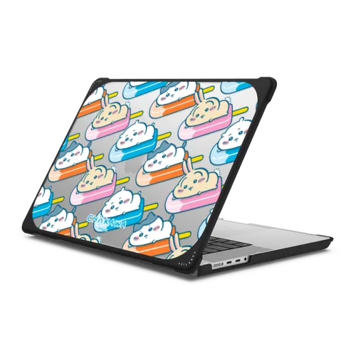 Chiikawa Chillin' Trio Ice Pop Laptop Case | MacBook Pro 16-inch (M1 - M5) / MacBook Bounce Case / Black | Image 1