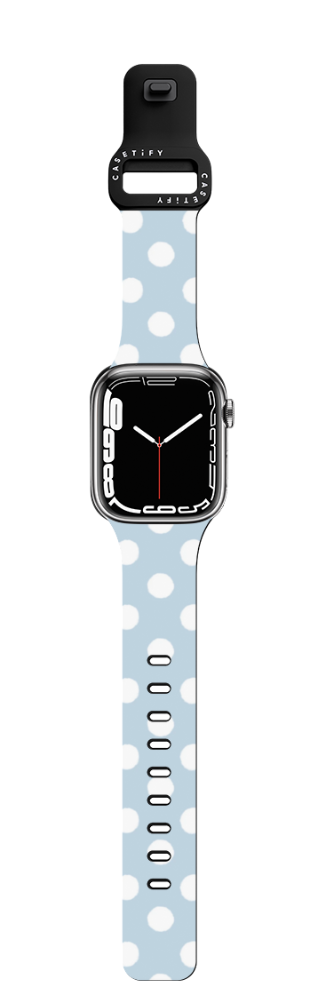 Cloudy Day Dots Watchband | Apple Watch Series 7-9 (45mm) / Impact Band / Black | Image 1