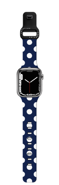 Nautical Polka Watchband | Apple Watch Series 7-9 (45mm) / Impact Band / Black | Image 1