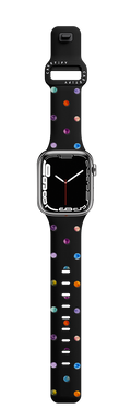Palette of Dots Watchband | Apple Watch Series 7-9 (45mm) / Impact Band / Black | Image 1
