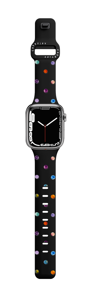 Palette of Dots Watchband | Apple Watch Series 7-9 (45mm) / Impact Band / Black | Image 1