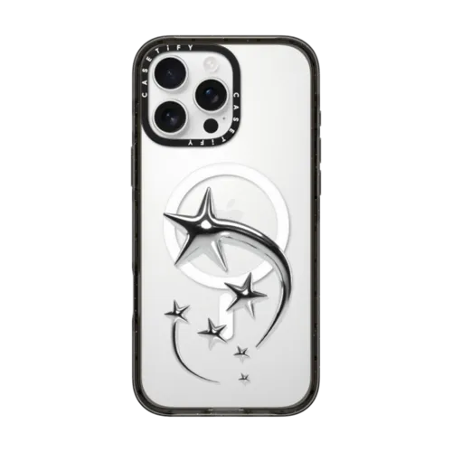 Metallic Star | iPhone 16 Pro Max / Impact Case MagSafe Compatible / Black | Image 1