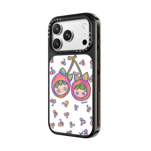 Cherries Joy Phone Case | iPhone 18 Pro Max / Impact Case MagSafe Compatible - Glossy / Glossy Black | Image 2