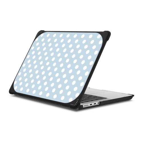 Cloudy Day Dots Laptop Case | MacBook Pro 14-inch (M1 - M5) / MacBook Bounce Case / Black | Image 1