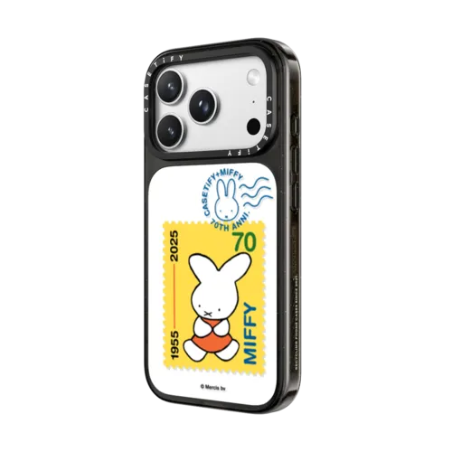Miffy 1955 Postmark Case | iPhone 18 Pro Max / Impact Case MagSafe Compatible - Glossy / Glossy Black | Image 2