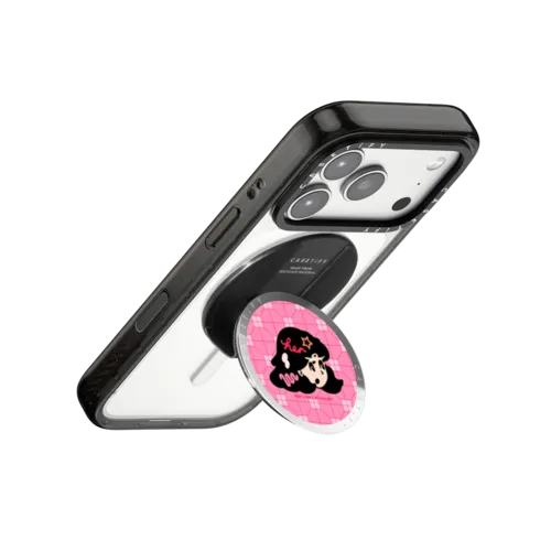 All in HER Style Snappy Grid Stand | Snappy Grip Stand / Snappy Mirror Grip Stand MagSafe Compatible / Silver | Image 3