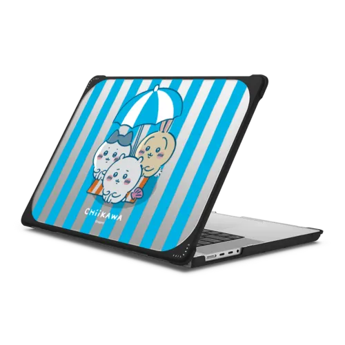 Chiikawa Stayin' Cool Laptop Case | MacBook Pro 16-inch (M1 - M5) / MacBook Bounce Case / Black | Image 1