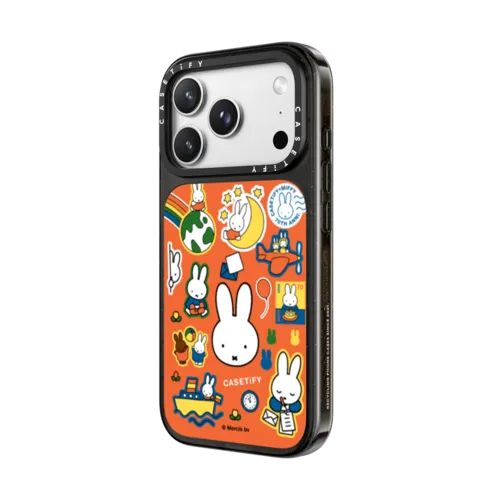 Miffy Postage Collage Sticker Case (Bruna Red) | iPhone 18 Pro Max / Impact Case MagSafe Compatible - Glossy / Glossy Black | Image 2