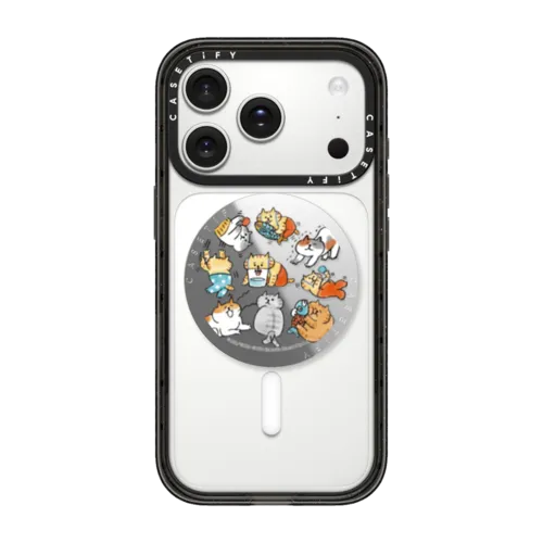 Gorogoro Nyansuke Daily Snappy Grip Stand | Snappy Grip Stand / Snappy Mirror Grip Stand MagSafe Compatible / Silver | Image 1
