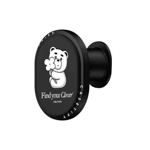 BELLYGOM Find Your Clover Car Charger | PowerThru Wireless Car Charger / PowerThru Wireless Car Charger MagSafe Compatible  / Black | Image 1