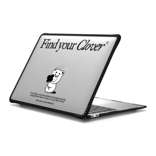 BELLYGOM Find Your Clover Laptop Case | MacBook Air 13-inch (M1 / Intel) / MacBook Impact Case / Black | Image 1