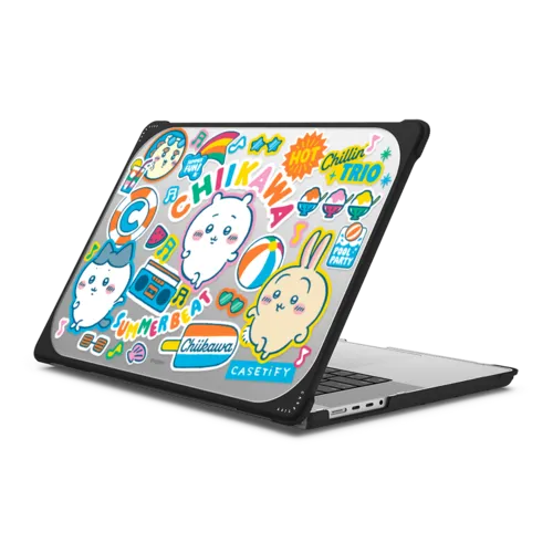 Chiikawa Summer Party Laptop Case | MacBook Pro 16-inch (M1 - M5) / MacBook Bounce Case / Black | Image 1