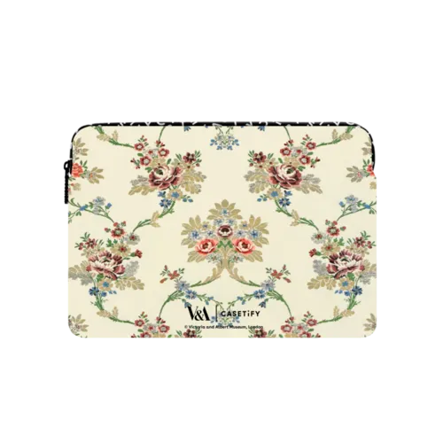 V&A Rococo Edit, Brocaded Roses Laptop Sleeve | Large (16") / Impact Laptop Sleeve / Multicolor | Image 1
