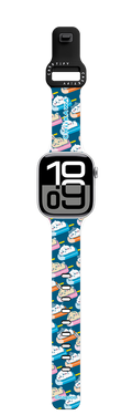 Chiikawa Chillin' Trio Ice Pop Watch Band | Apple Watch Series 10 (42mm) / Impact Band / Black | Image 1