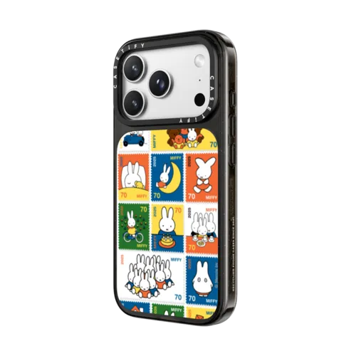 Miffy 70 Stamp Case | iPhone 18 Pro Max / Impact Case MagSafe Compatible - Glossy / Glossy Black | Image 2