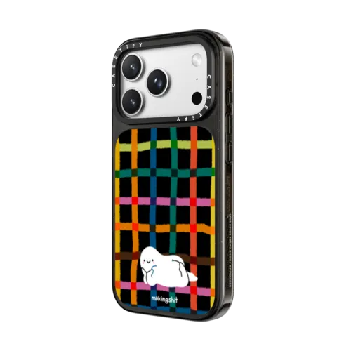 Rainbow Picnic Rug | iPhone 18 Pro Max / Impact Case MagSafe Compatible - Glossy / Glossy Black | Image 2