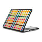 Happy Rainbow Check | MacBook Pro 14-inch (M1 - M5) / MacBook Impact Case / Black | Image 1