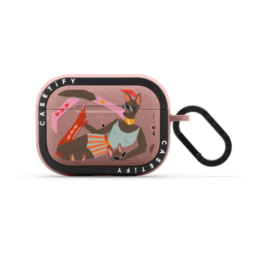 La Diva Chupacabras Earbuds Case | AirPods Pro 2 / Earbuds Bounce Case / Matte Dusty Rose | Image 1
