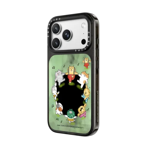 Dancing Gorogoro Nyansuke Phone Case | iPhone 18 Pro Max / Impact Case MagSafe Compatible - Glossy / Glossy Black | Image 2