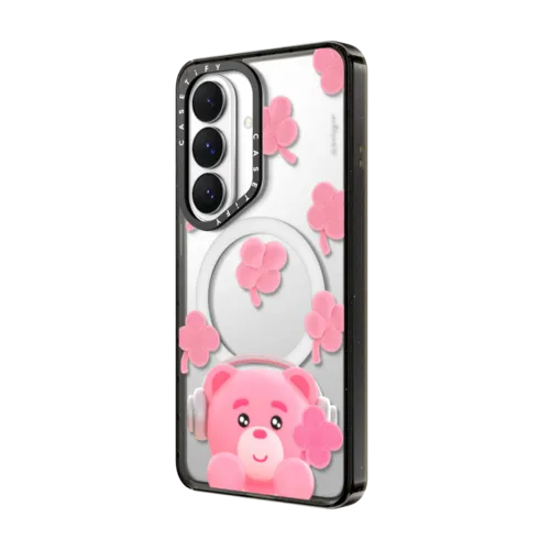 BELLYGOM Pink Clover Case | Galaxy S26 / Impact Magnetic Case / Black | Image 2