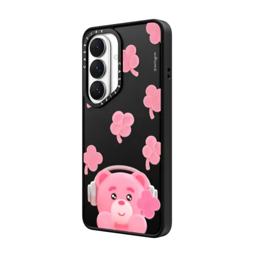 BELLYGOM Pink Clover Case | Galaxy S26 / Impact Magnetic Case / Matte Black | Image 2