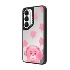 BELLYGOM Pink Clover Case | Galaxy S26 / Mirror Magnetic Case / Silver on Black | Image 2