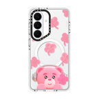BELLYGOM Pink Clover Case | Galaxy S26 / Impact Clear Magnetic Case / Clear | Image 1
