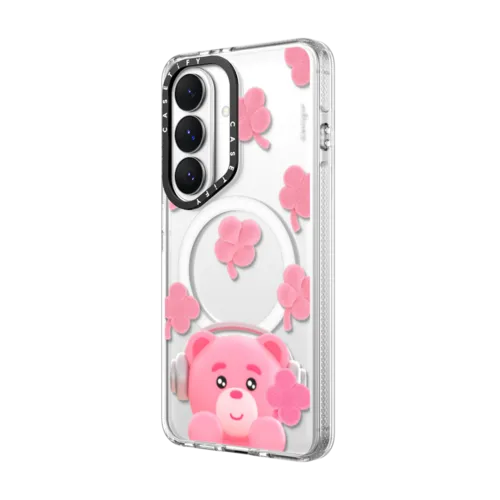 BELLYGOM Pink Clover Case | Galaxy S26 / Impact Clear Magnetic Case / Clear | Image 2