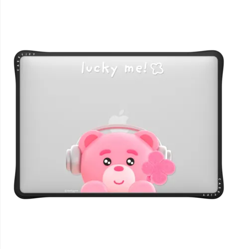 BELLYGOM Pink Clover Laptop Case | MacBook Air 13-inch (M1 / Intel) / MacBook Impact Case / Black | Image 2