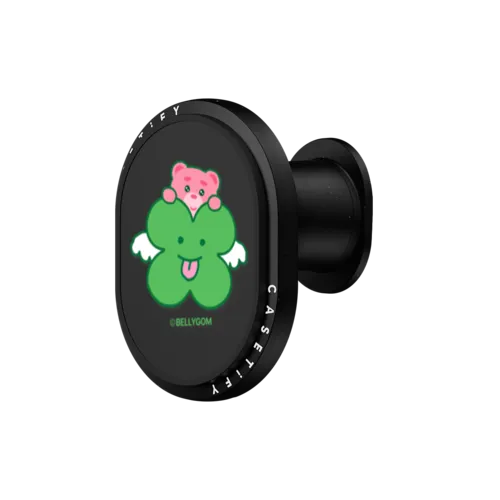 BELLYGOM Lucky Clover Car Charger | PowerThru Wireless Car Charger / PowerThru Wireless Car Charger MagSafe Compatible  / Black | Image 1