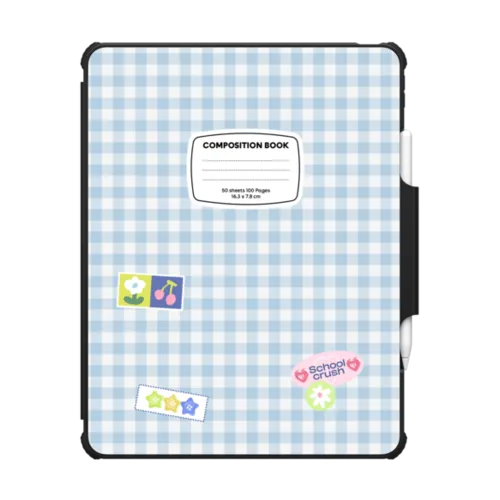 School Crush | iPad Air 13-inch (M2 - M4) / iPad Impact Folio Case / Black | Image 1